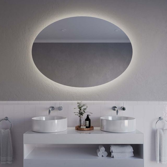 Miroir ovale avec éclairage LED A32