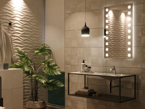 Miroir de salle de bains avec éclairage Artalo M14