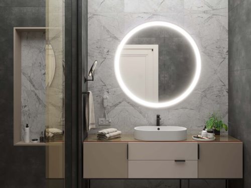 Miroir de salle de bains avec rétro-éclairage LED C1 premium