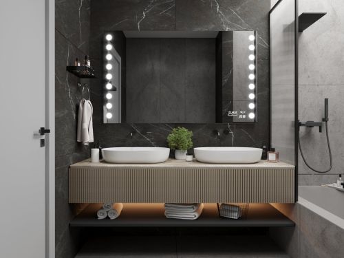 Miroir de salle de bains retro-éclairé M14 premium