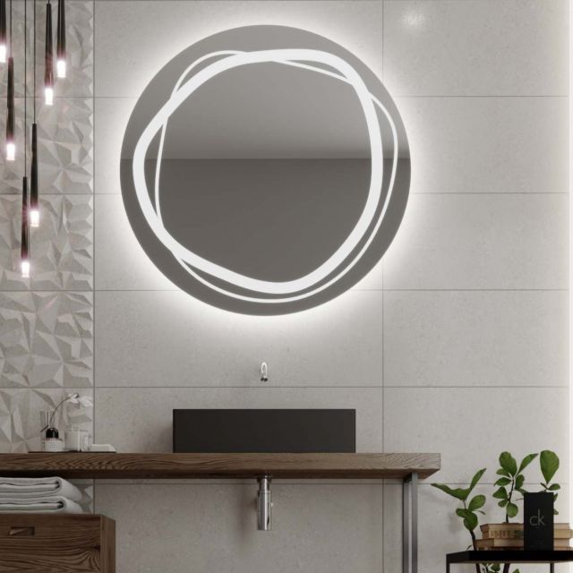 Miroir rond avec éclairage LED C9