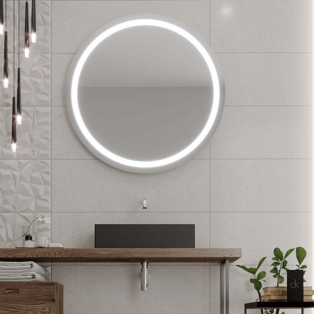 Miroir rond avec éclairage LED C4 premium