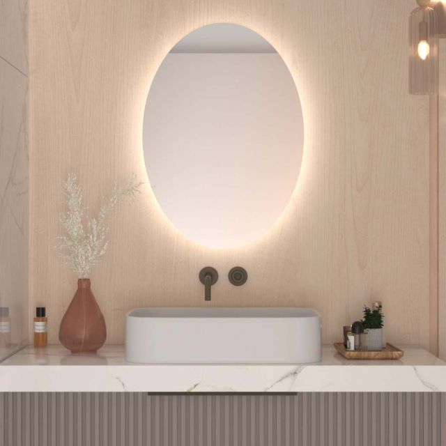 Miroir ovale avec éclairage LED A12