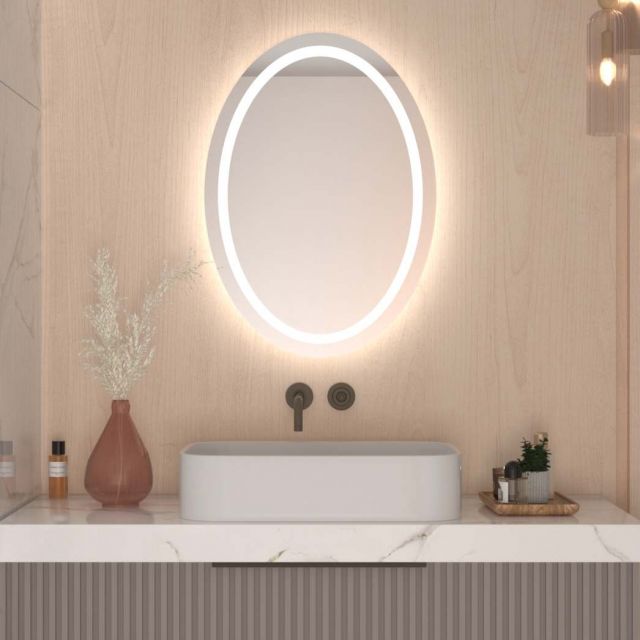 Miroir ovale avec éclairage LED A13