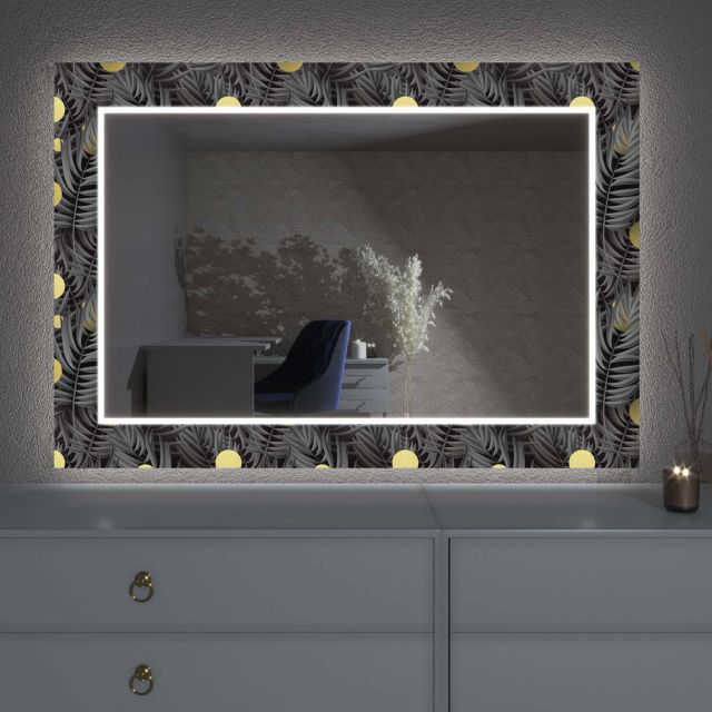 Miroir LED avec décor D5