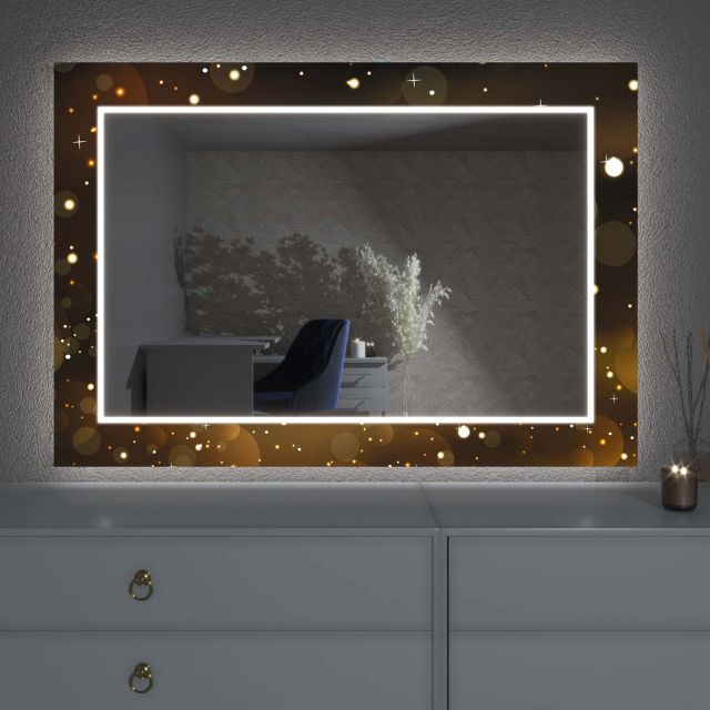 Miroir LED avec décor D15
