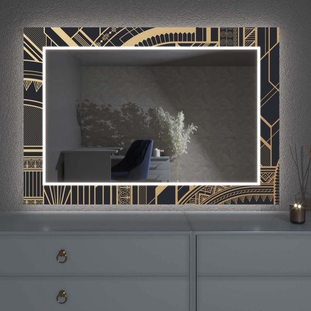 Miroir LED avec décor D21