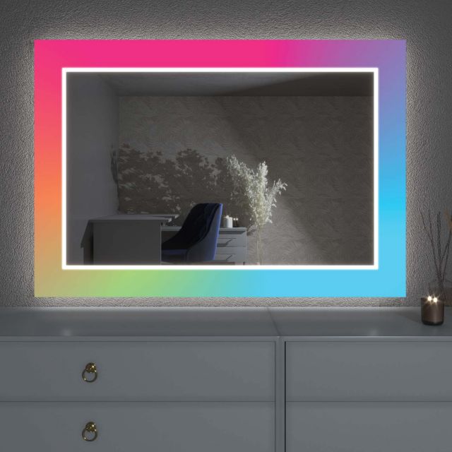 Miroir LED avec décor D25